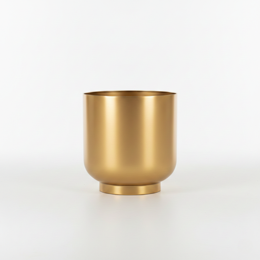 Gold Metal Plant Pot