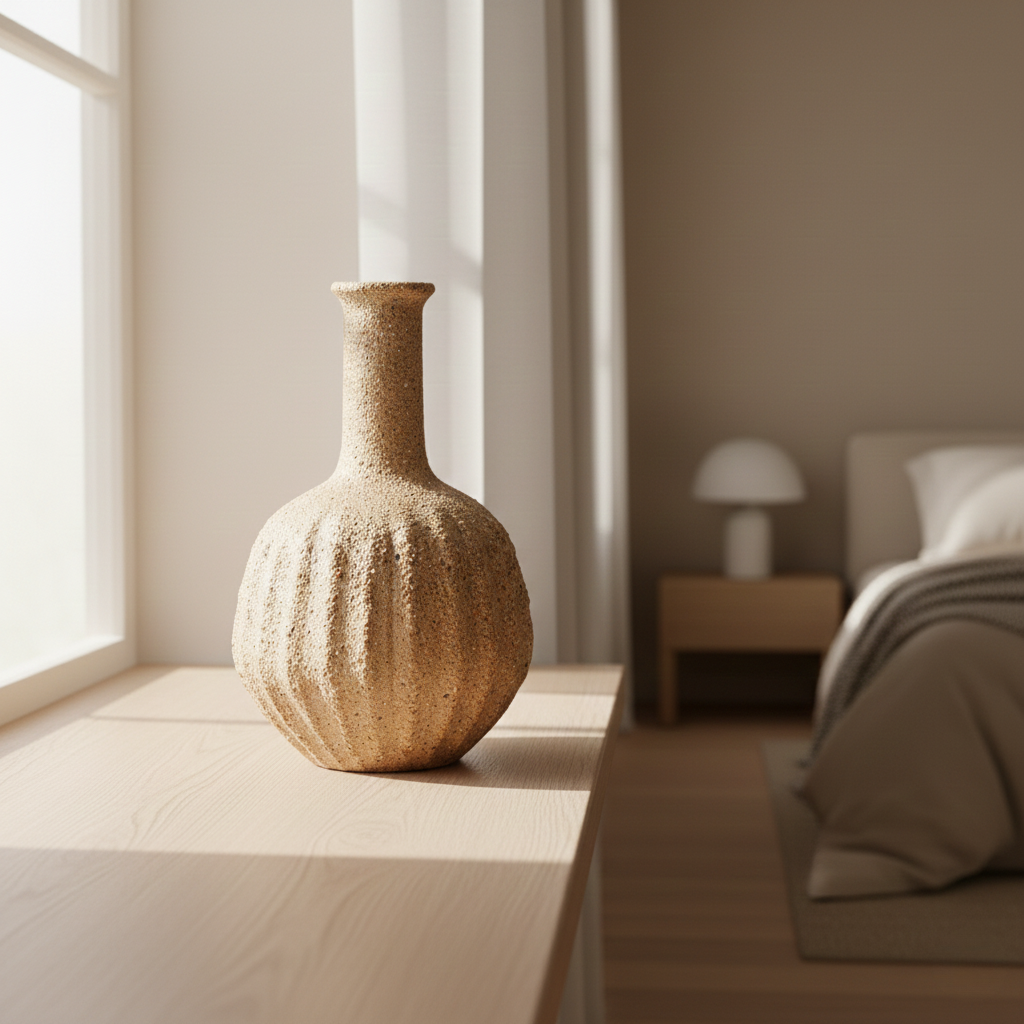 Textured Stoneware Vase