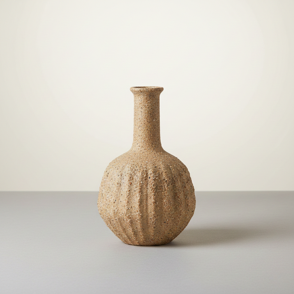 Textured Stoneware Vase