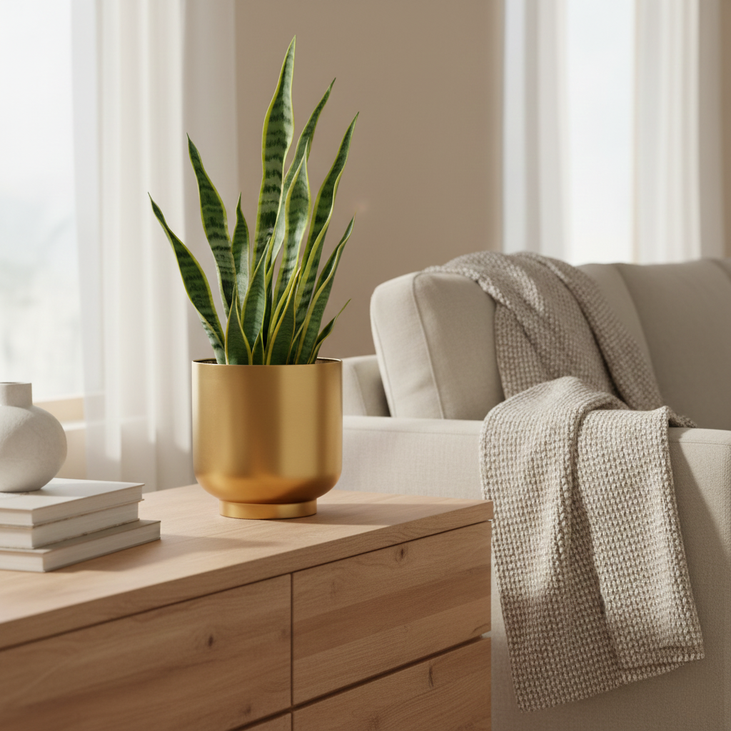 Gold Metal Plant Pot