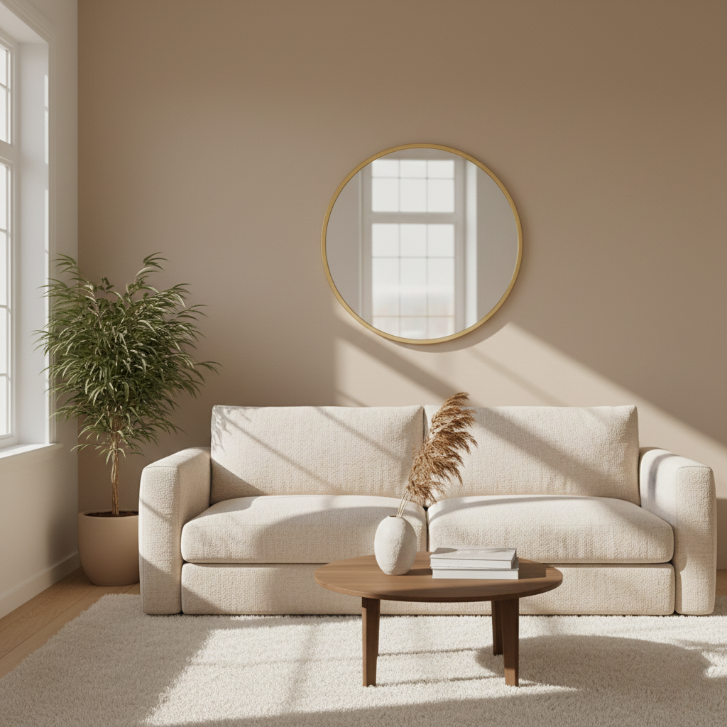 Gold Round Wall Mirror