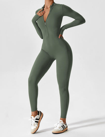 Giozza Long Sleeve Zipper Jumpsuit